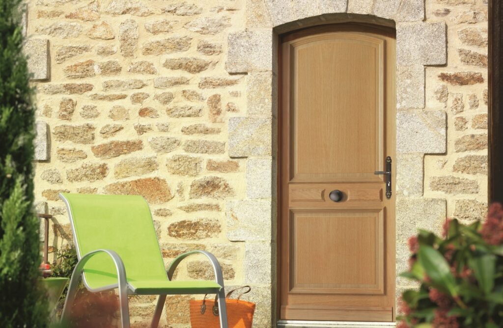 porte d'entrée en bois personnalisable 