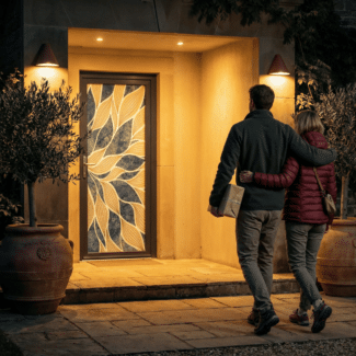 La porte d’entrée vitrée