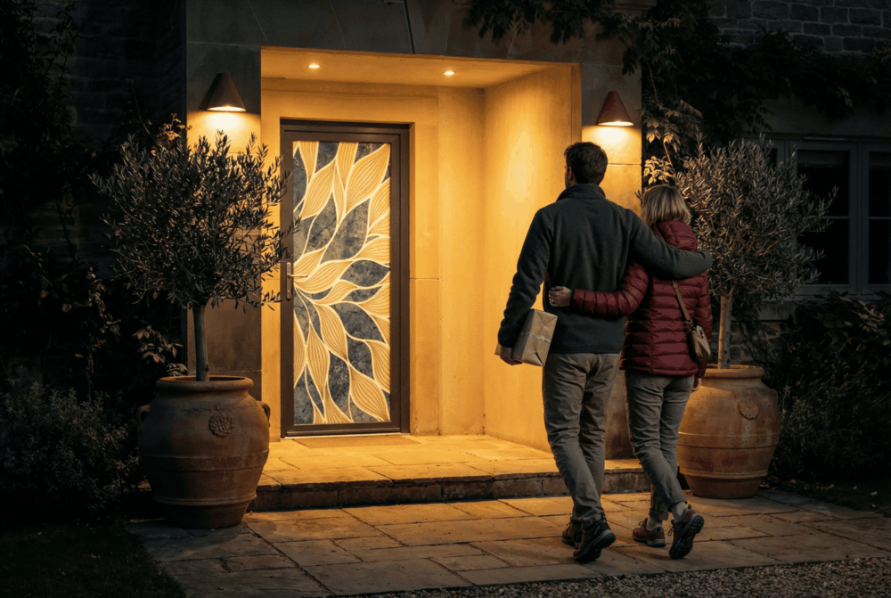 La porte d’entrée vitrée